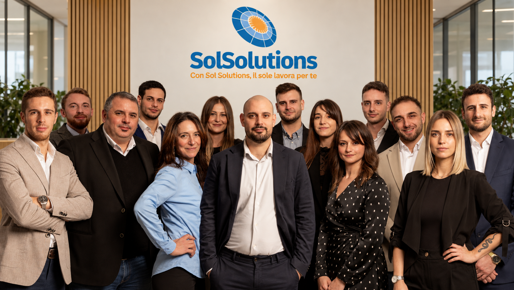 Foto di gruppo del team SOL Solutions